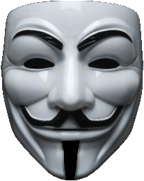 A slightly blurred image of an anonymous mask